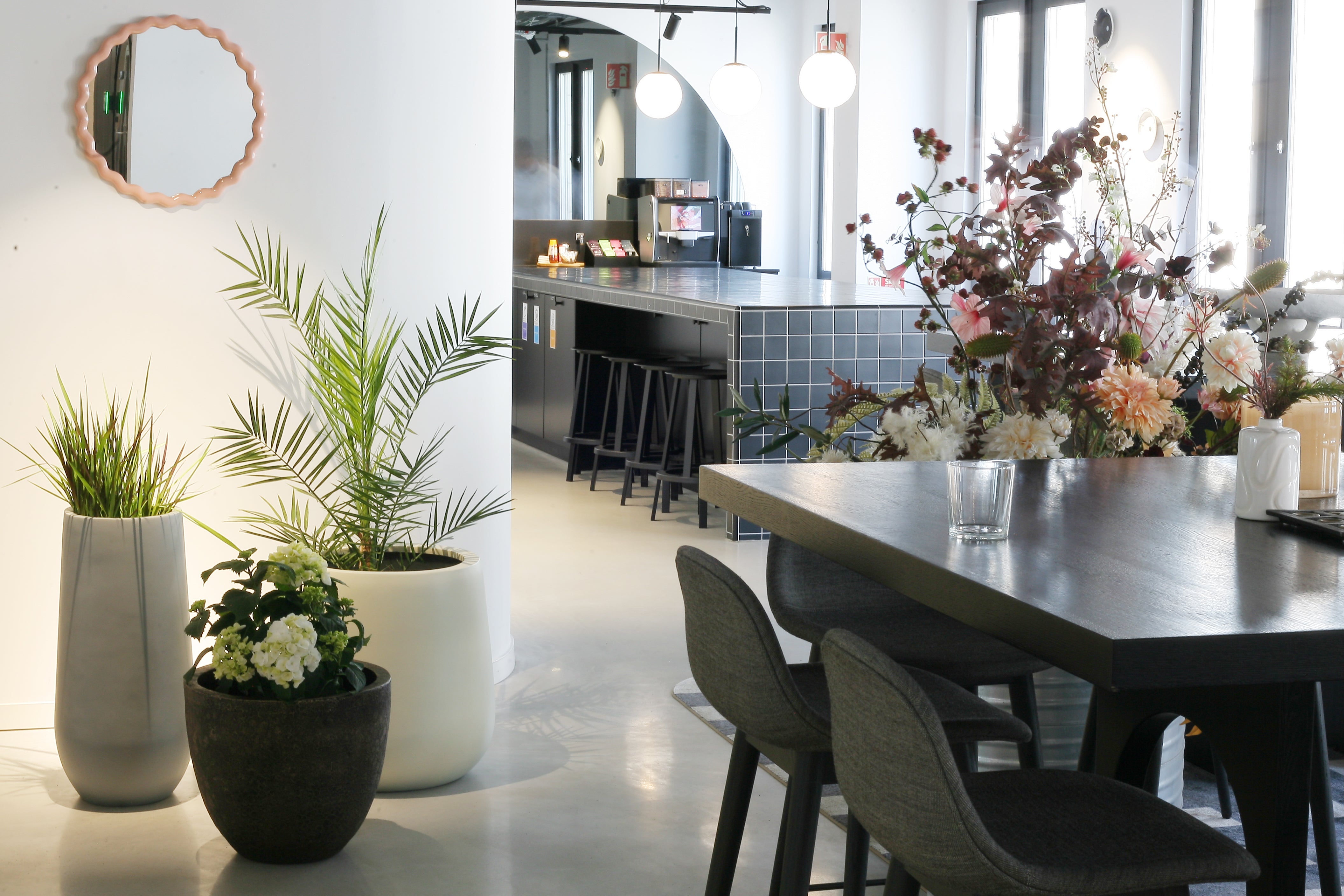 Ppot and Planters indoor of a cafe